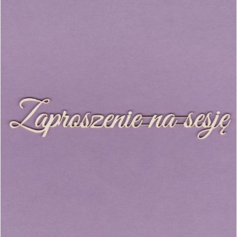 Tekturka Crafty Moly Napis G2 - Zaproszenie na sesję